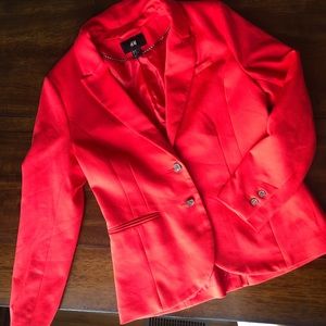 Bright red H&M blazer